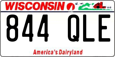 WI license plate 844QLE