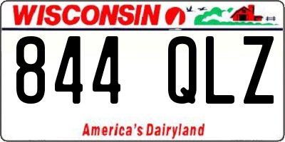 WI license plate 844QLZ