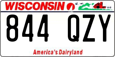 WI license plate 844QZY