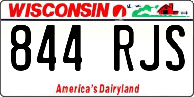 WI license plate 844RJS