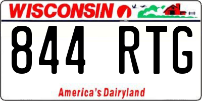 WI license plate 844RTG