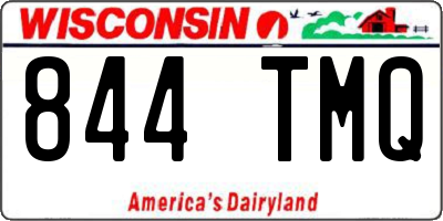 WI license plate 844TMQ