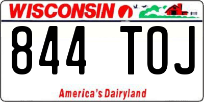 WI license plate 844TOJ