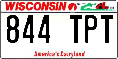 WI license plate 844TPT