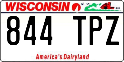 WI license plate 844TPZ