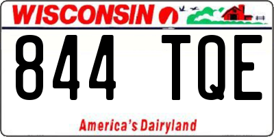 WI license plate 844TQE