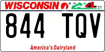 WI license plate 844TQV