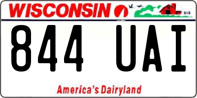 WI license plate 844UAI