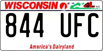 WI license plate 844UFC