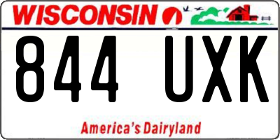 WI license plate 844UXK