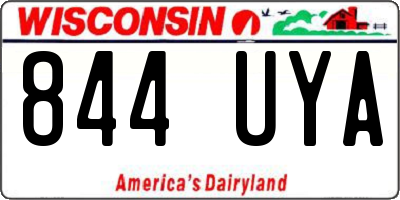WI license plate 844UYA
