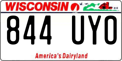 WI license plate 844UYO
