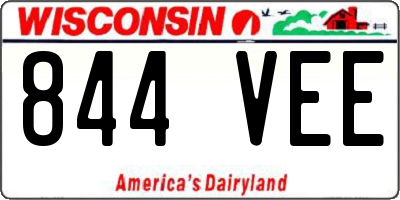 WI license plate 844VEE