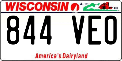 WI license plate 844VEO