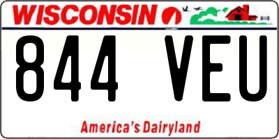 WI license plate 844VEU