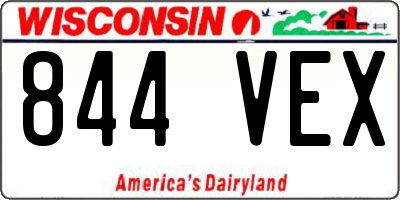 WI license plate 844VEX