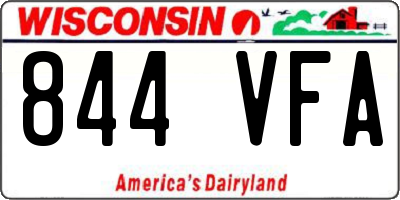 WI license plate 844VFA