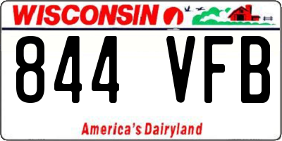 WI license plate 844VFB