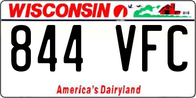 WI license plate 844VFC
