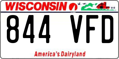WI license plate 844VFD