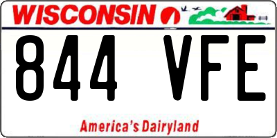 WI license plate 844VFE