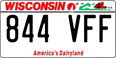 WI license plate 844VFF