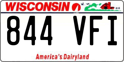 WI license plate 844VFI