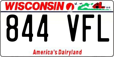 WI license plate 844VFL