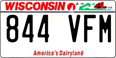 WI license plate 844VFM