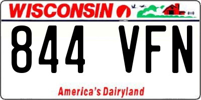 WI license plate 844VFN