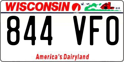 WI license plate 844VFO