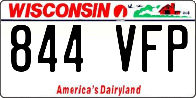 WI license plate 844VFP