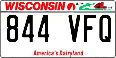 WI license plate 844VFQ