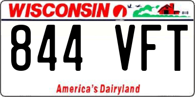 WI license plate 844VFT