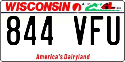 WI license plate 844VFU