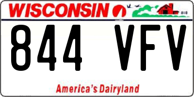 WI license plate 844VFV