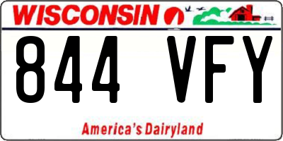 WI license plate 844VFY