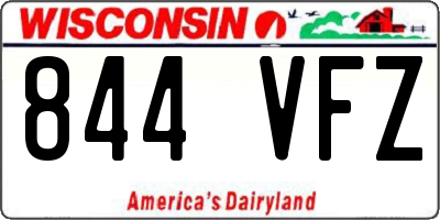WI license plate 844VFZ