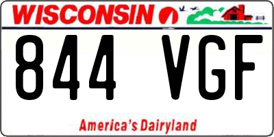 WI license plate 844VGF