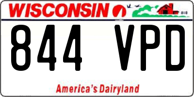 WI license plate 844VPD