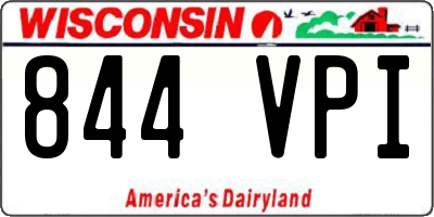 WI license plate 844VPI