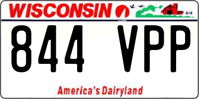 WI license plate 844VPP