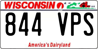 WI license plate 844VPS
