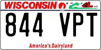 WI license plate 844VPT