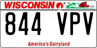 WI license plate 844VPV