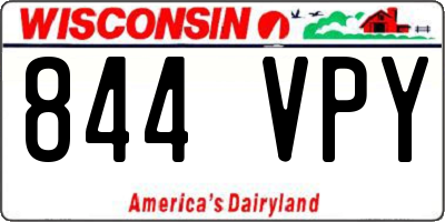 WI license plate 844VPY