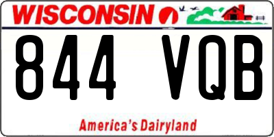 WI license plate 844VQB