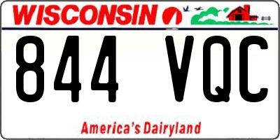 WI license plate 844VQC