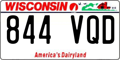 WI license plate 844VQD