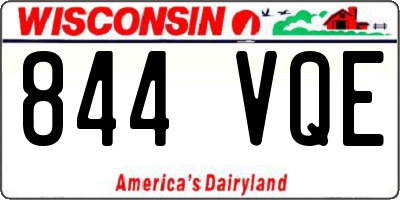WI license plate 844VQE